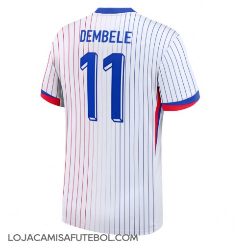 Camisa de Futebol França Ousmane Dembele #11 Equipamento Secundário Europeu 2024 Manga Curta